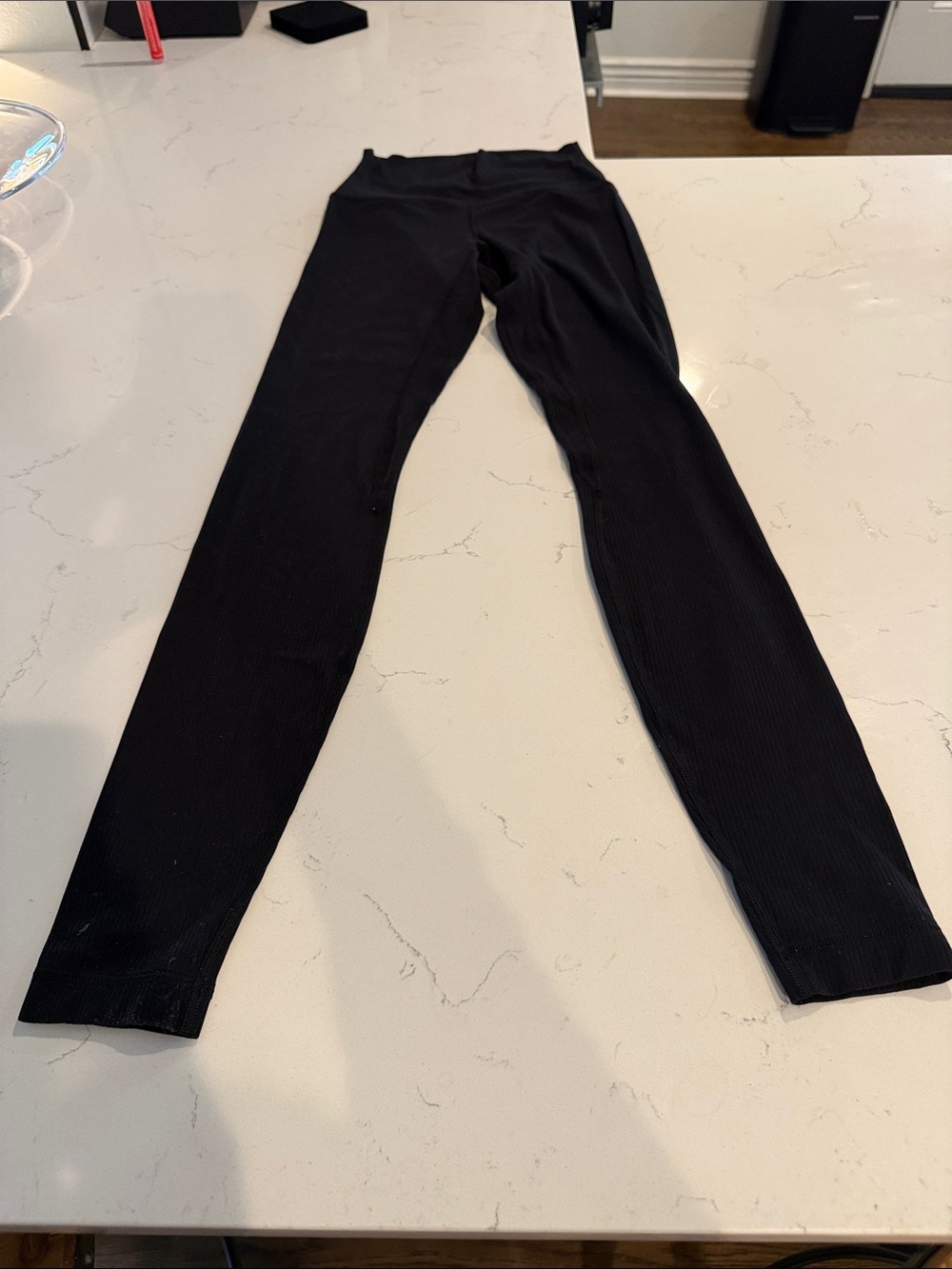 lululemon athletica Black Ribbed Leggings